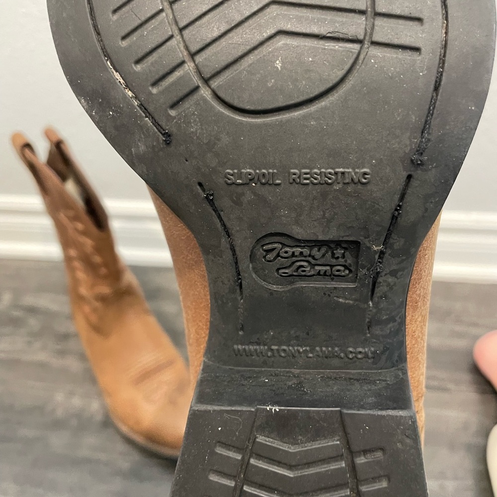 MENS brown leather cowboy boots - Picture 6 of 7
